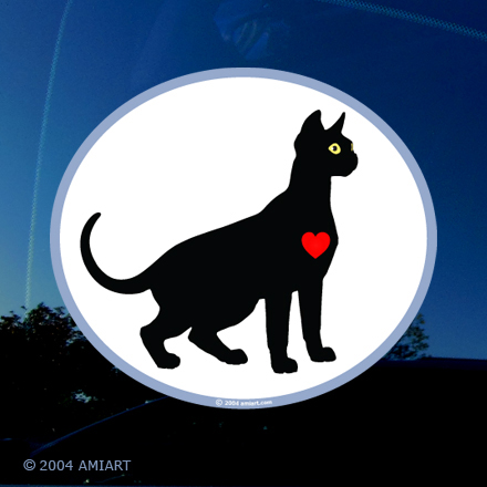 i love my cat static cling vinyl window sticker for cat lovers with love heart