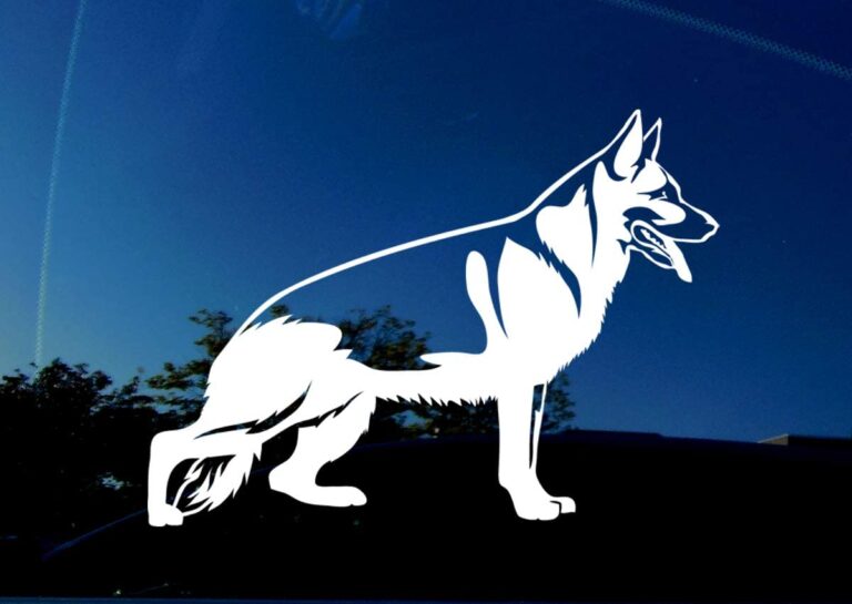German Shepherd Dog Vinyl Decal for Cars GSD IPO SCHUTZHUND