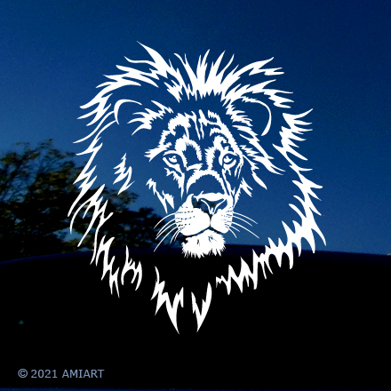 male lion decal lion king male car window sticker gift king of the pride.