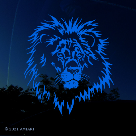 ion decal wild lion king car window sticker truck gift blue african pride